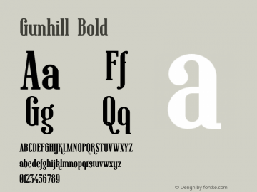Gunhill-Bold Version 1.004; Fontself Maker 3.0.2 | wf-rip DC20190215图片样张