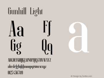 Gunhill-Light Version 1.004; Fontself Maker 3.0.2 | wf-rip DC20190215图片样张