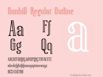 Gunhill-Outline Version 1.004; Fontself Maker 3.0.2 | wf-rip DC20190215图片样张