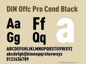 DIN Offc Pro Cond Black Version 7.504; 2009; Build 1023图片样张