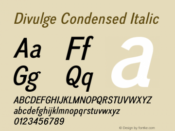 DivulgeCd-Italic Version 1.102图片样张