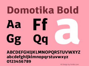 Domotika Bold Version 1.000;PS 001.000;hotconv 1.0.88;makeotf.lib2.5.64775图片样张