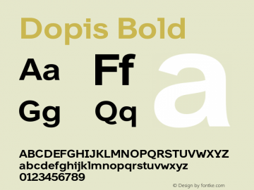 Dopis-Bold Version 1.000;com.myfonts.easy.tdf.dopis.bold.wfkit2.version.53vd图片样张