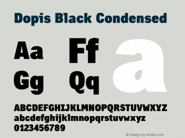 Dopis-BlackCondensed Version 1.000;com.myfonts.easy.tdf.dopis.condensed-black.wfkit2.version.53v9图片样张