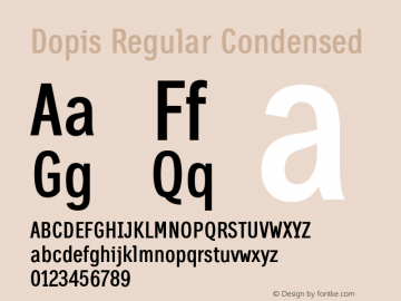 Dopis-RegularCondensed Version 1.000;com.myfonts.easy.tdf.dopis.condensed-regular.wfkit2.version.53v8图片样张