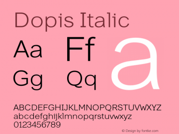 Dopis-Light Version 1.000;com.myfonts.easy.tdf.dopis.light.wfkit2.version.53va图片样张