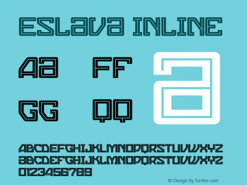 EslavaInline 001.000;com.myfonts.graviton.eslava.inline.wfkit2.44NY图片样张