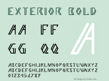 Exterior Bold Version 1.00 December 15, 2017, initial release图片样张
