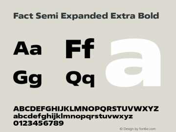 Fact-SemiExpandedExtraBold Version 1.000图片样张