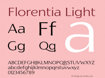 Florentia-Light Version 1.000图片样张