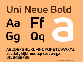 UniNeueBold Version 1.0图片样张