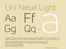 UniNeueLight Version 1.0图片样张