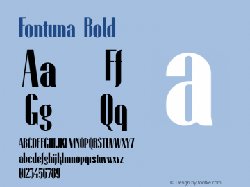 Fontuna-Bold Version 1.007;Fontself Maker 3.0.0-3图片样张
