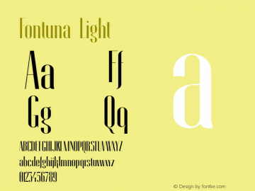 Fontuna-Light Version 1.007;Fontself Maker 3.0.0-3图片样张