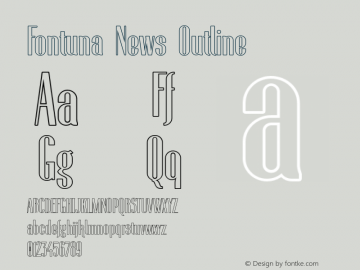 Fontuna-NewsOutline Version 1.007;Fontself Maker 3.0.0-3图片样张