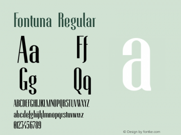 Fontuna-Regular Version 1.007;Fontself Maker 3.0.0-3图片样张