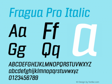 FraguaPro-Italic Version 1.681图片样张