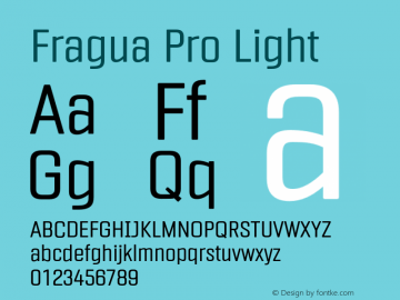 FraguaPro-Light Version 1.681图片样张