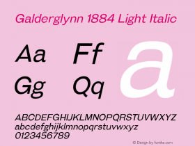 Galderglynn1884Lt-Italic Version 1.000图片样张