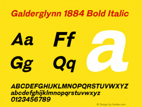 Galderglynn1884Rg-BoldItalic Version 1.000图片样张