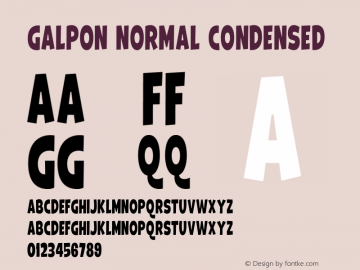 Galpon Normal Condensed Version 1.000;PS 001.000;hotconv 1.0.70;makeotf.lib2.5.58329 DEVELOPMENT图片样张