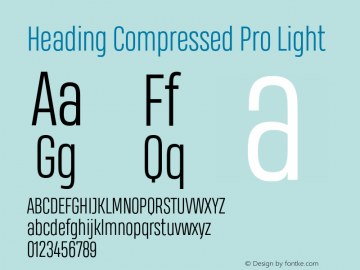 HeadingCompressedPro-Light Version 1.001图片样张