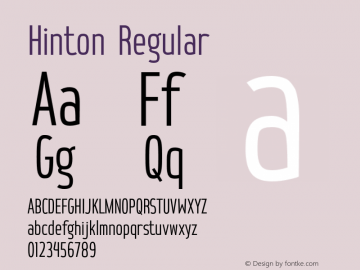 Hinton-Regular Version 2.3 | wf jerry图片样张