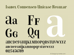 Isabel Condensed Unicase Regular Version 1.000图片样张