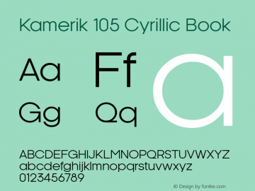 Kamerik105Cyrillic-Book Version 1.001图片样张