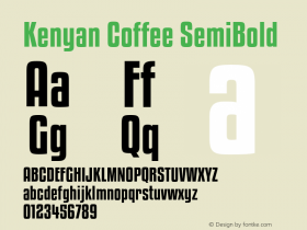 KenyanCoffeeSb-Regular Version 4.001图片样张