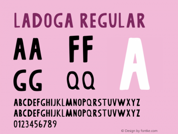 Ladoga Regular Version 1.002;Fontself Maker 2.1.2图片样张