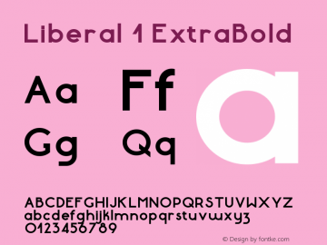 Liberal1-ExtraBold Version 1.000图片样张