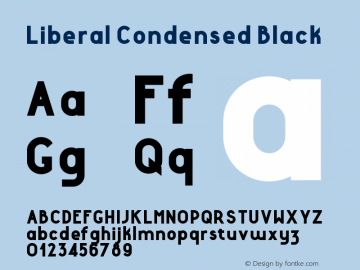 LiberalCondensed-Black Version 1.000图片样张