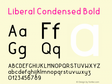 LiberalCondensed-Bold Version 1.000图片样张