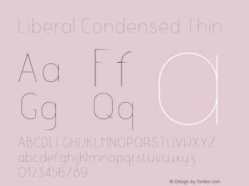 LiberalCondensed-Thin Version 1.000图片样张