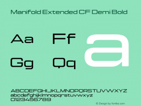 Manifold Extended CF Demi Bold Version 4.000;PS 004.000;hotconv 1.0.88;makeotf.lib2.5.64775图片样张