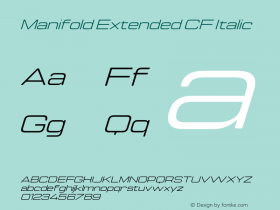 Manifold Extended CF Regular Oblique Version 4.000;PS 004.000;hotconv 1.0.88;makeotf.lib2.5.64775图片样张