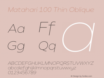 Matahari-100ThinOblique Version 1.000;YWFTv17图片样张