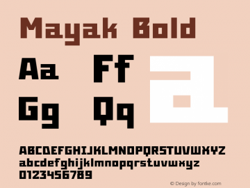 Mayak-Bold Version 1.001图片样张