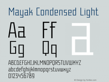 Mayak-CondensedLight Version 1.000图片样张