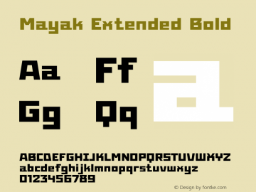 Mayak-ExtendedBold Version 1.001图片样张