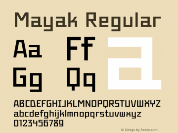 Mayak-Regular Version 1.001图片样张