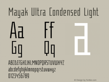 Mayak-UltraCondensedLight Version 1.000图片样张