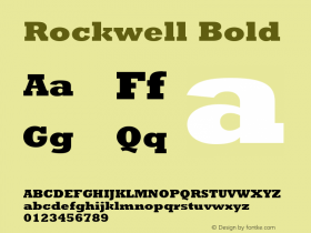 Rockwell Bold 001.000图片样张