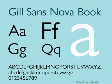 Gill Sans Nova Book Version 1.00图片样张