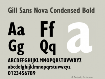 Gill Sans Nova Cn Bold Version 1.00图片样张