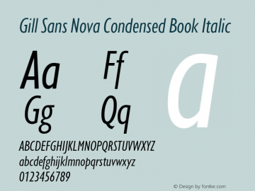 Gill Sans Nova Cn Book It Version 1.00图片样张