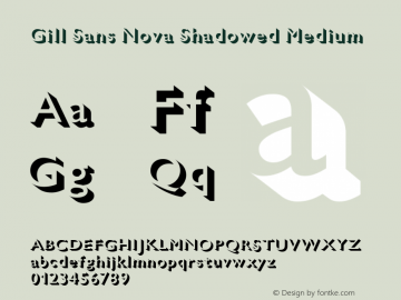 Gill Sans Nova Shadowed Medium Version 1.00图片样张