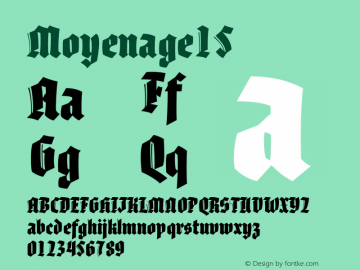 ☞Moyenage15 Version 1.000;com.myfonts.easy.storm.moyenage.15.wfkit2.version.3doG图片样张