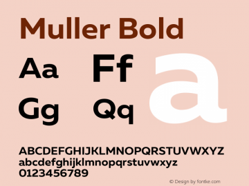 Muller Bold Version 1.000图片样张